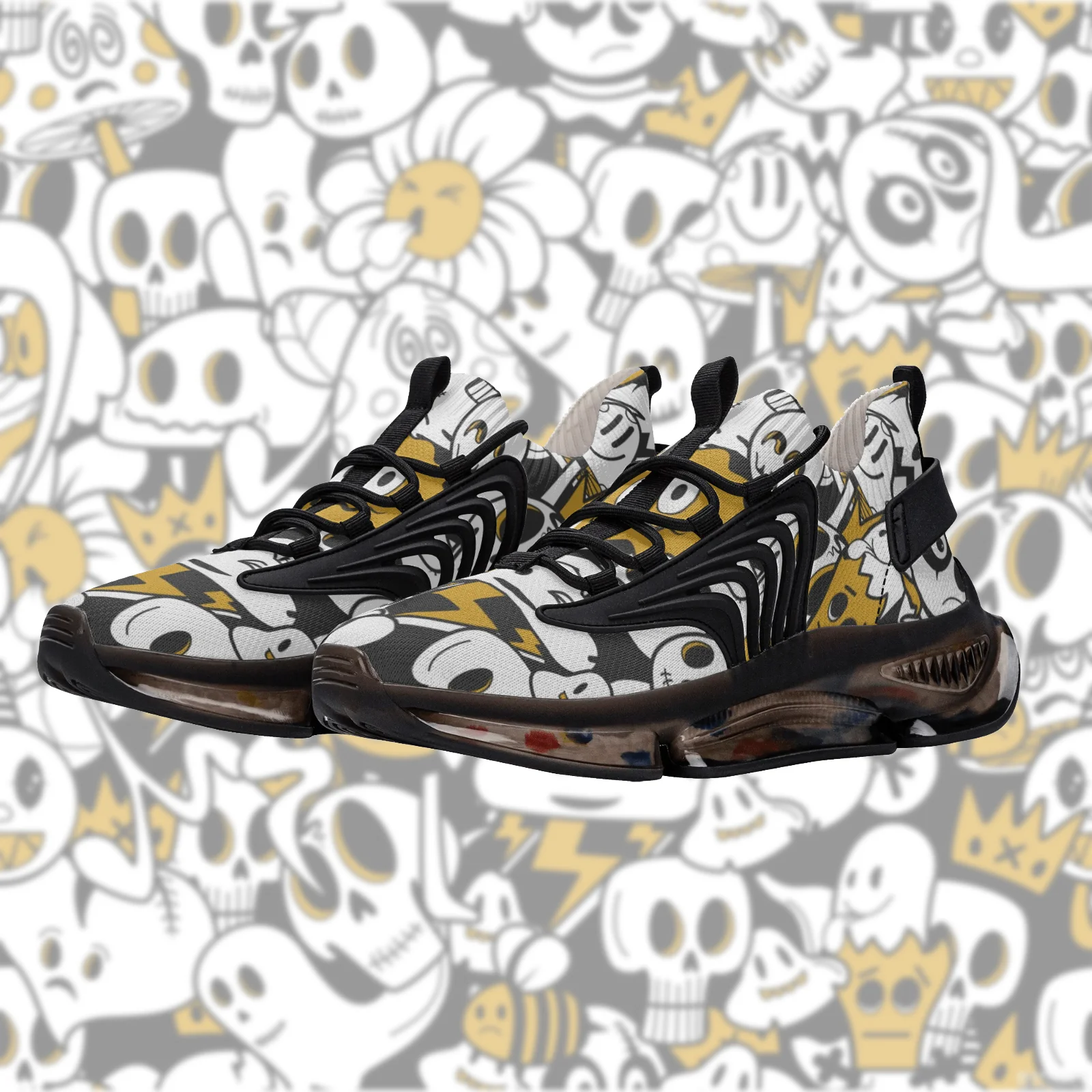 

Pumpkin Lantern Ghost Casual Sports Shoes Breathable Lightweight Air Cushion Running Shoes for Men and Women