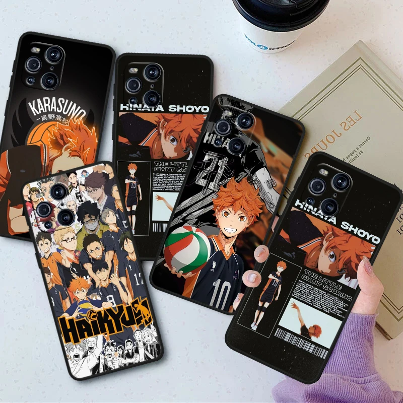 

Anime Haikyuu For OPPO Find X6 X5 X3 X2 F21S F21 Pro Lite Neo Black Silicone Fundas Soft Phone Case