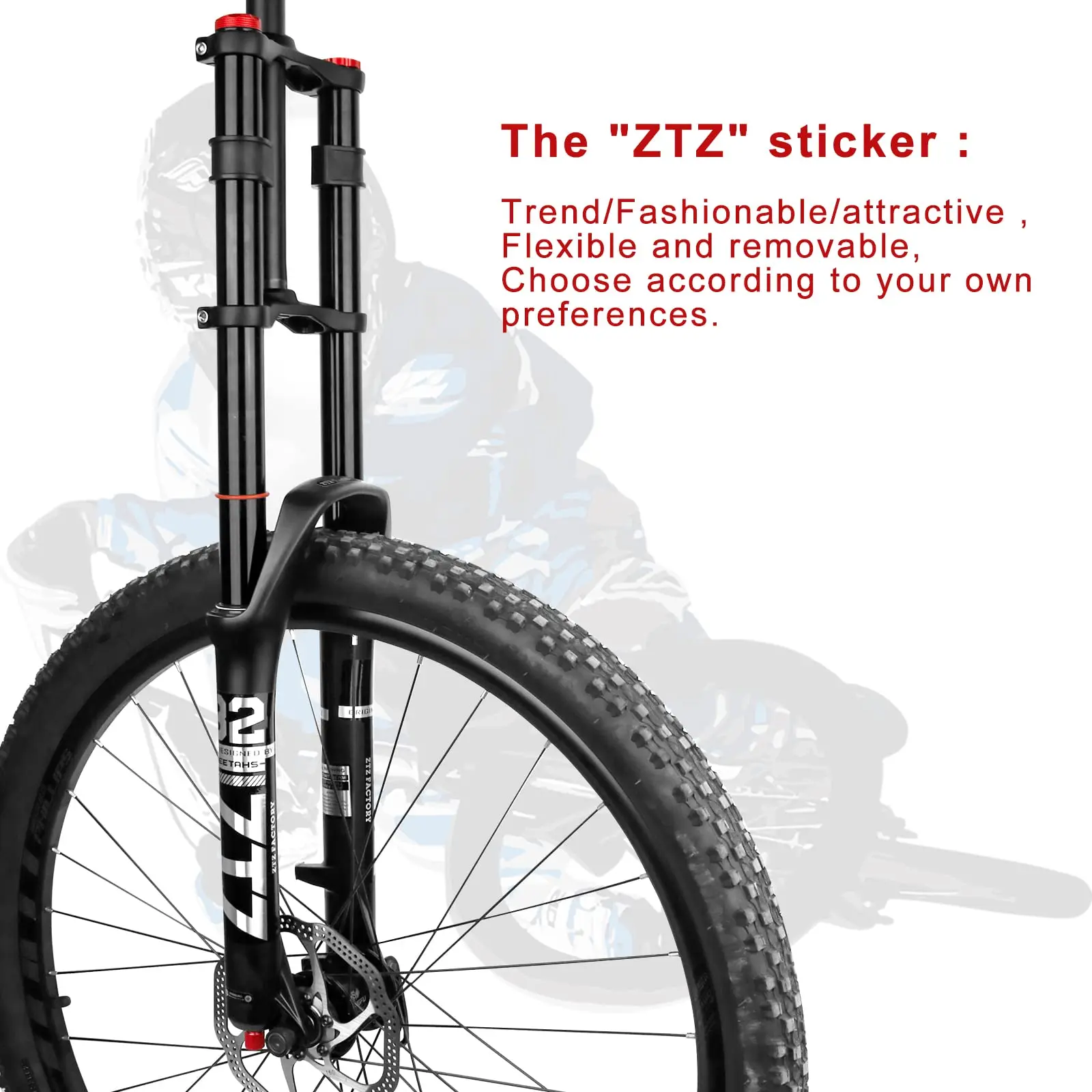 ZTZ Fahrrad-Federgabel 26/27,5/2 Zoll für Sport-Mountainbikes DH Luft-Doppelschulter-Downhill-Ersatzteile – Detail 9