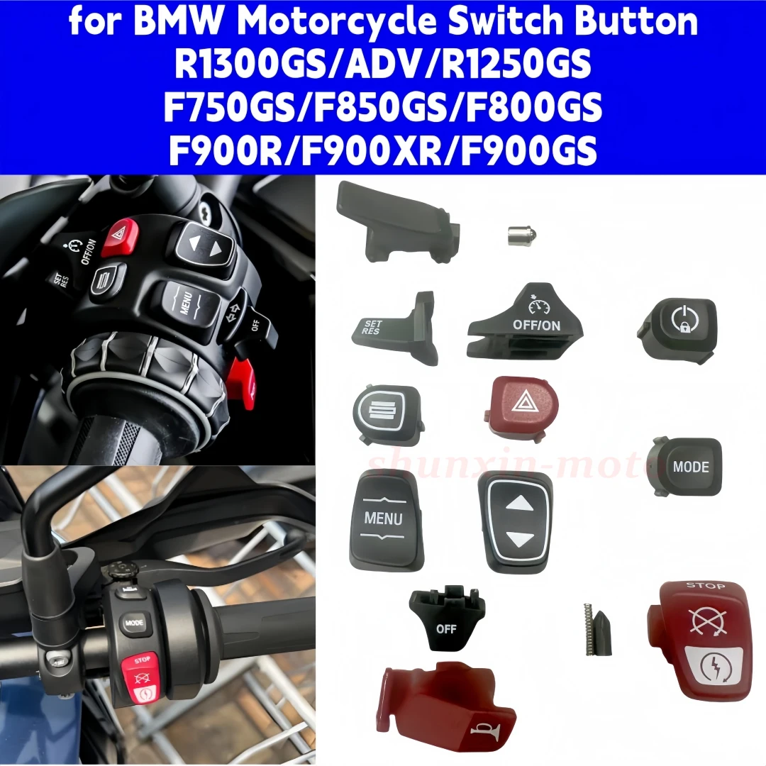 Image of Für BMW R1300GS R18 S1000RR M1000RR S1000R M1000XR Motorrad Lenkerschalter Ersatzknopf Links Rechts