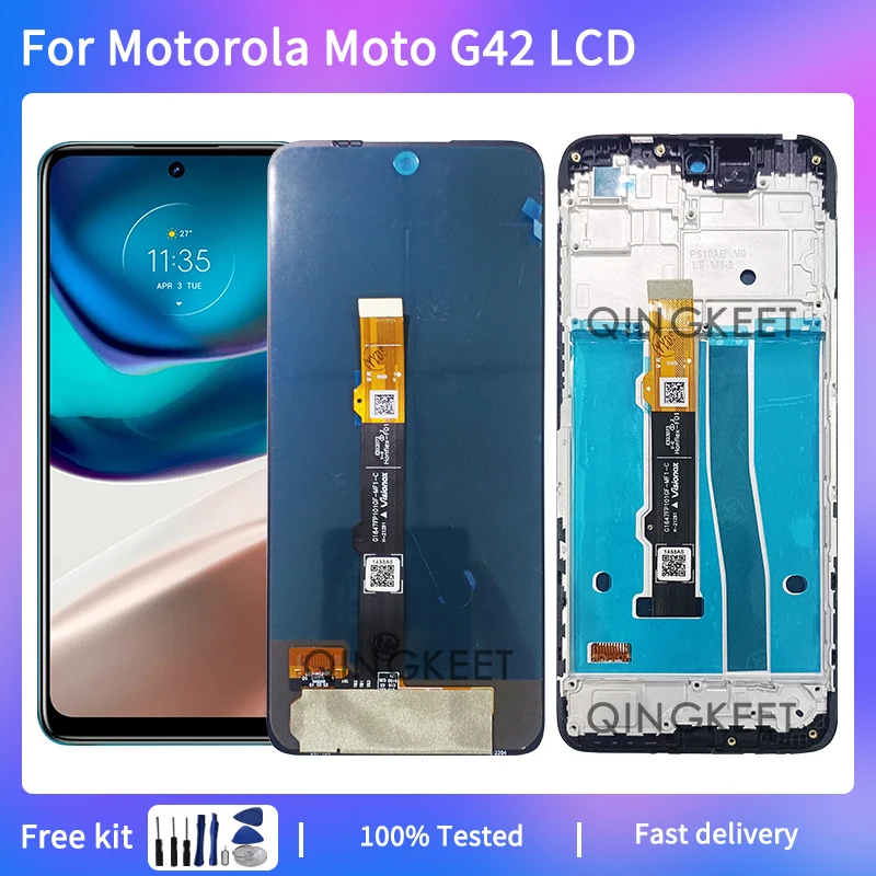 

6.4" For Motorola Moto G42 LCD XT2233-2 Display Touch Screen Digitizer Assembly For Moto G42 LCD With Frame