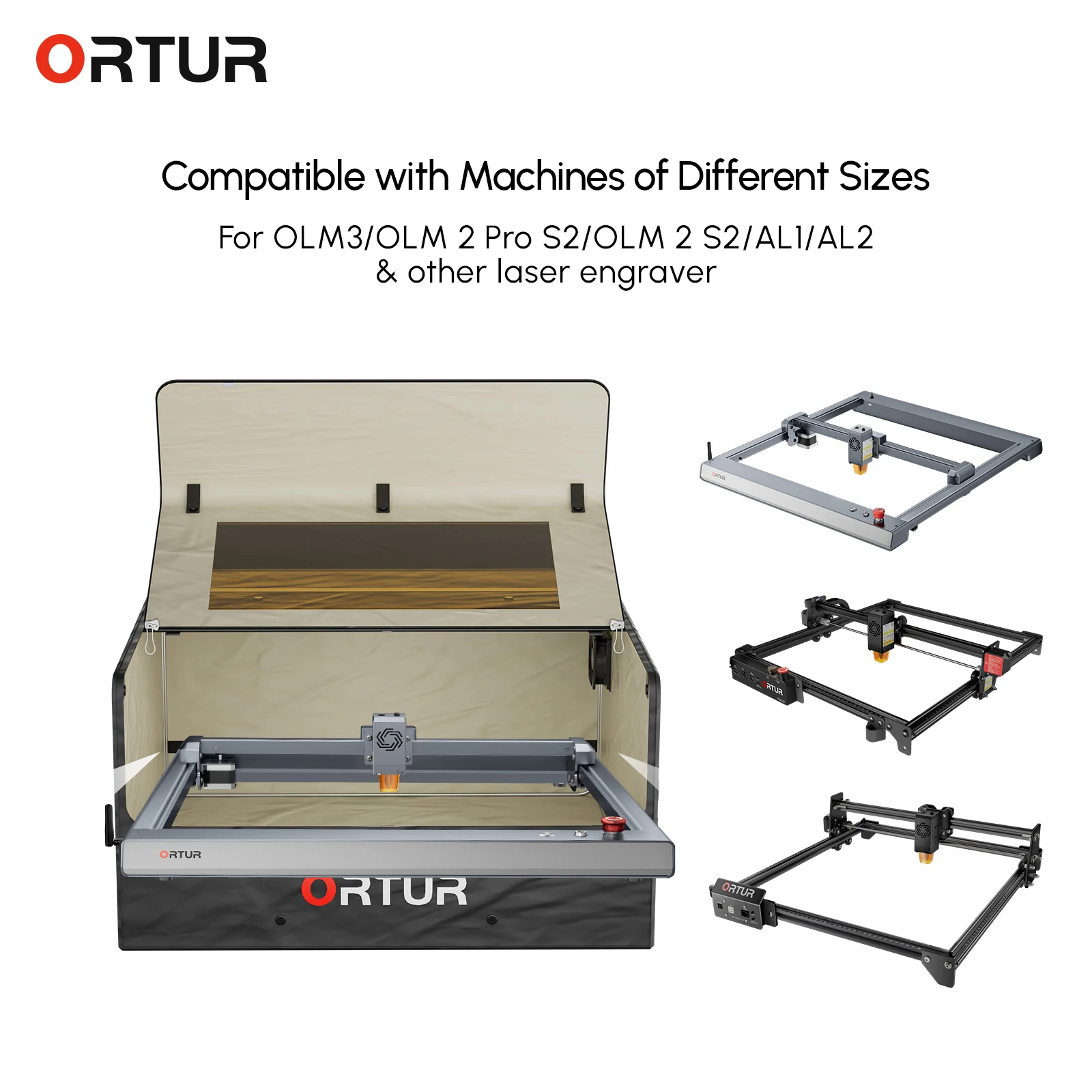 ORTUR Laser Engrave Machine Enclosure Eye Protection Vent Protective Cover for XTOOL D1 Ortur Master 2 ATOMSTACK A5 Sculpfun s9