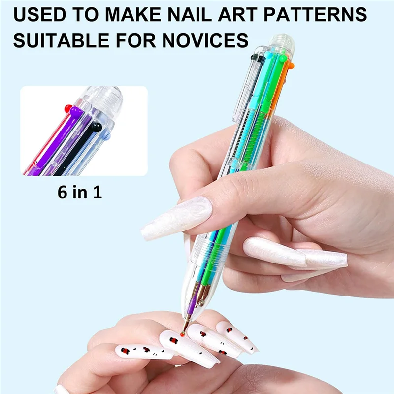 Dot Flower Outline Multi-Head Dotting Pen Nail Art Tool Dotting Pen Nail Art Pen Tip Dotting