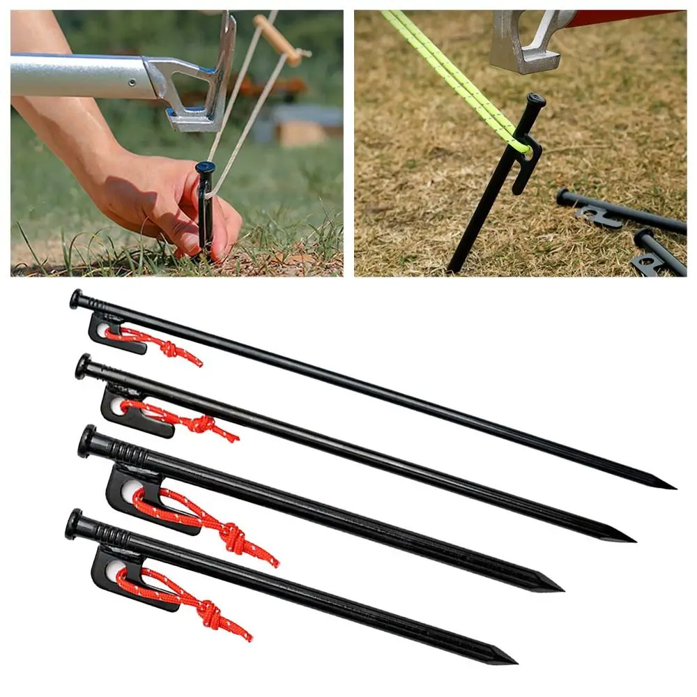 20/25/30/40cm Supplies. Long Gazebo Tent Pegs Steel Hard Marquee Stakes Black Heavy Duty Gravel Ground Outdoor