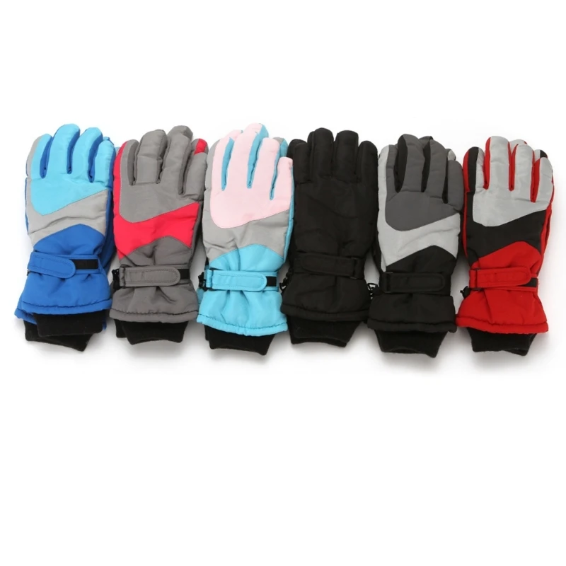 Ski Gloves Children Kids Winter Snow Warm Gloves Keep Warm Boy Girls Ski Snowboard Windproof Waterproof Thicken Mittens