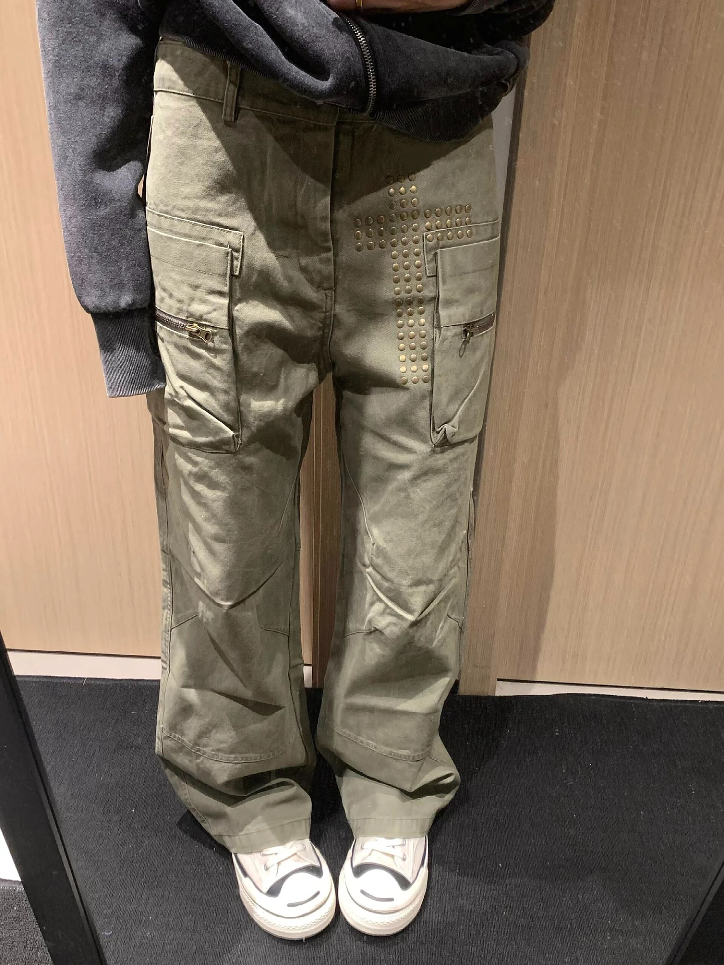 

Ретро-джинсы в американском стиле, больших размеров, с крестообразными заклепками, прямые, свободные, широкие, длинные брюки для мужчин и женщин