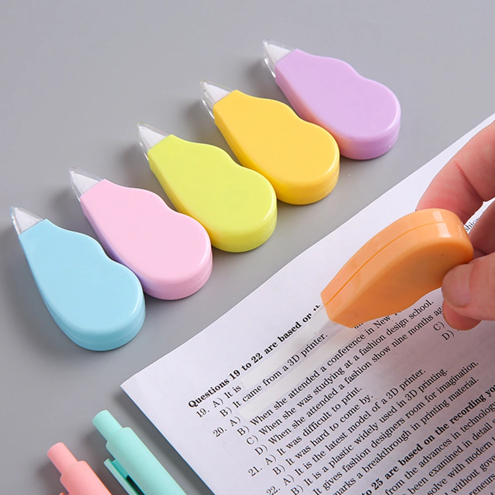 

6pcs Correction Tape Set Plastic Brown Lightweight Portable School Supplies Eraser Tape Cute Stationery Writing Tools