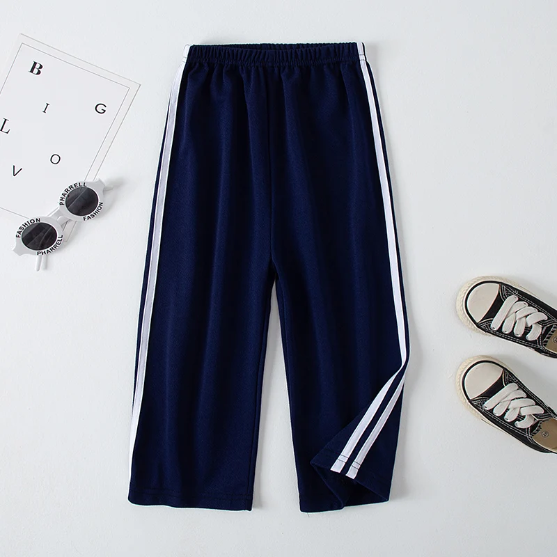 Summer Children Cool Comfortable Pants Girls Casual Baggy Pants Boys Straight Pants