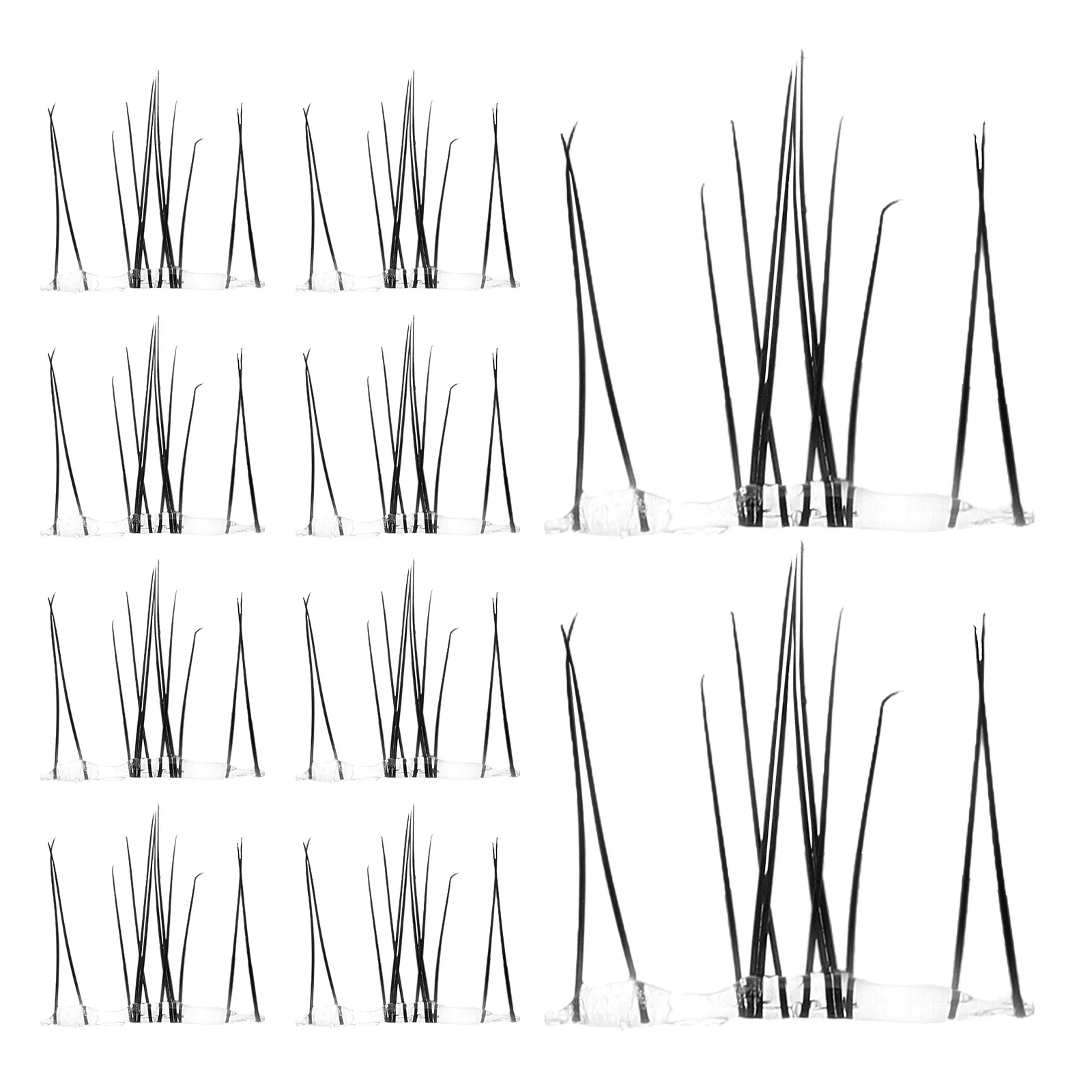 

NOLITOY 1 Box Black Fiber Simulated Lower Eyelashes Curl False Lash Extensions