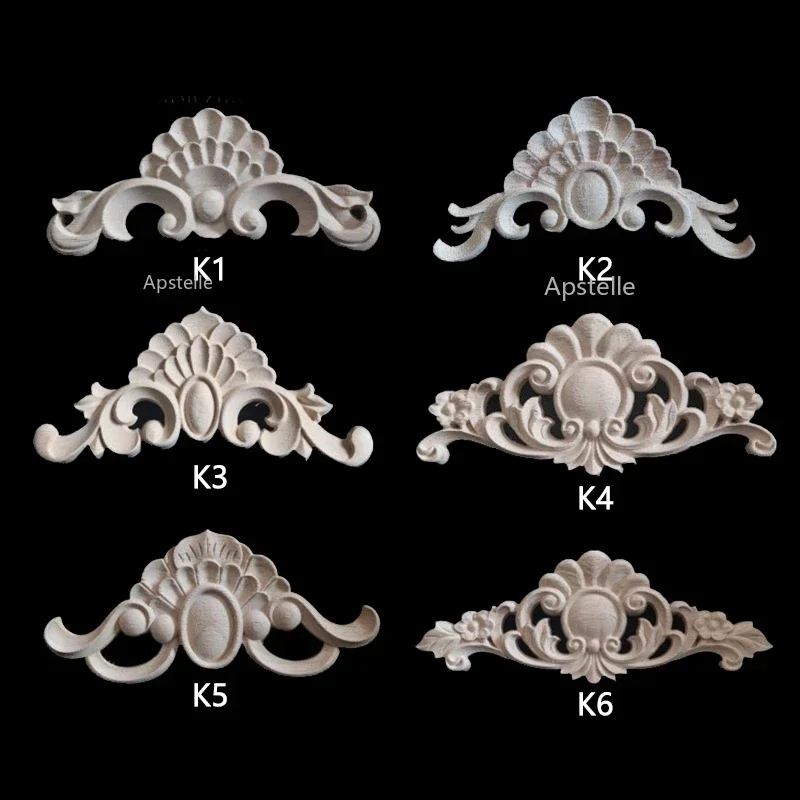 European-style Home Accessories White Embryo Coloring Solid Wood Decals Furniture Decoration Long Decals Retail