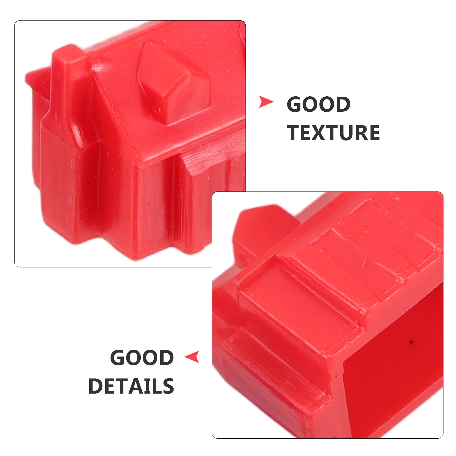 40 قطعة من قطع ألعاب الممتلكات الكبيرة، منازل بلاستيكية مصغرة، ملحقات استبدال ألعاب الفنادق للبالغين باللون الأزرق والأحمر