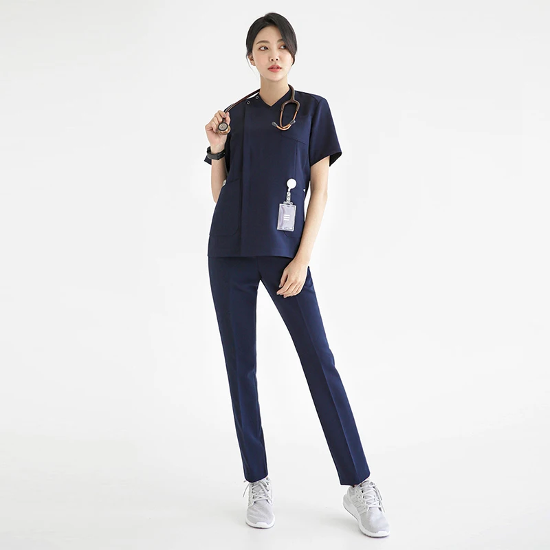 Nurse uniform Spring short sleeve surgical clothes split suit doctor work clothes hand washing suit female operating gown male