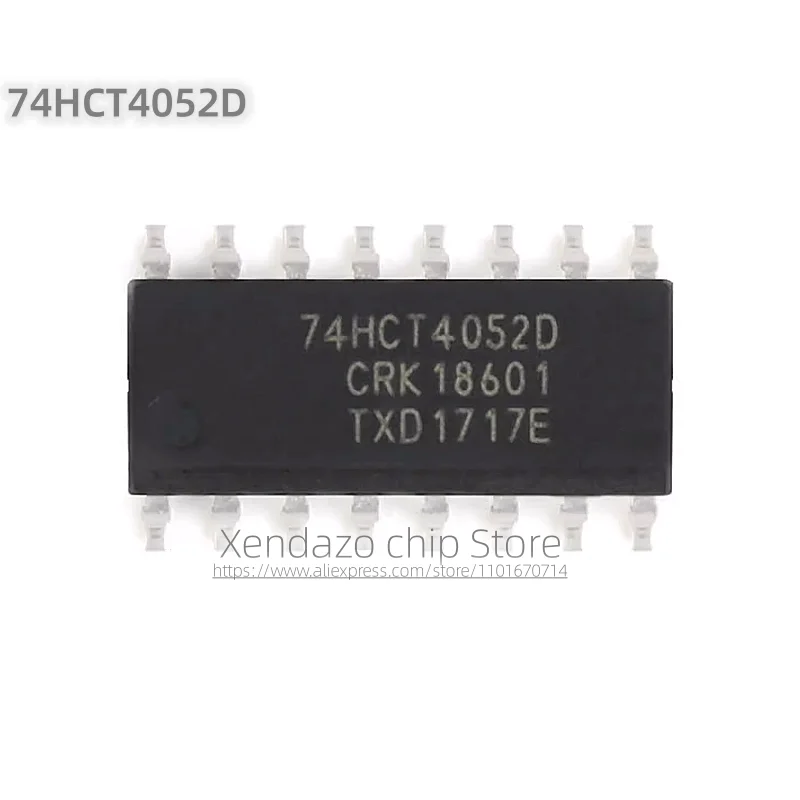 10pcs/lot 74HCT4052D,118 74HCT4052D SOIC-16 package Original genuine Dual channel 4-channel analog multiplexer chip