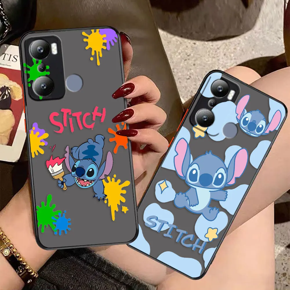 Anime Comic Lilo & Stitch Angle Matte Phone Case for infinix HOT 20I 12 12I 11 11S 10 10I 10S PLAY 9 8 Pro POVA 3 CAMON 17P Case