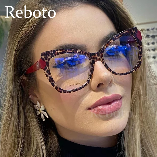 Montura de gafas de moda para mujer lentes opticas de leopardo Ojo de Gato Sexy gafas de luz azul gafas Vintage de moda para mujer AliExpress