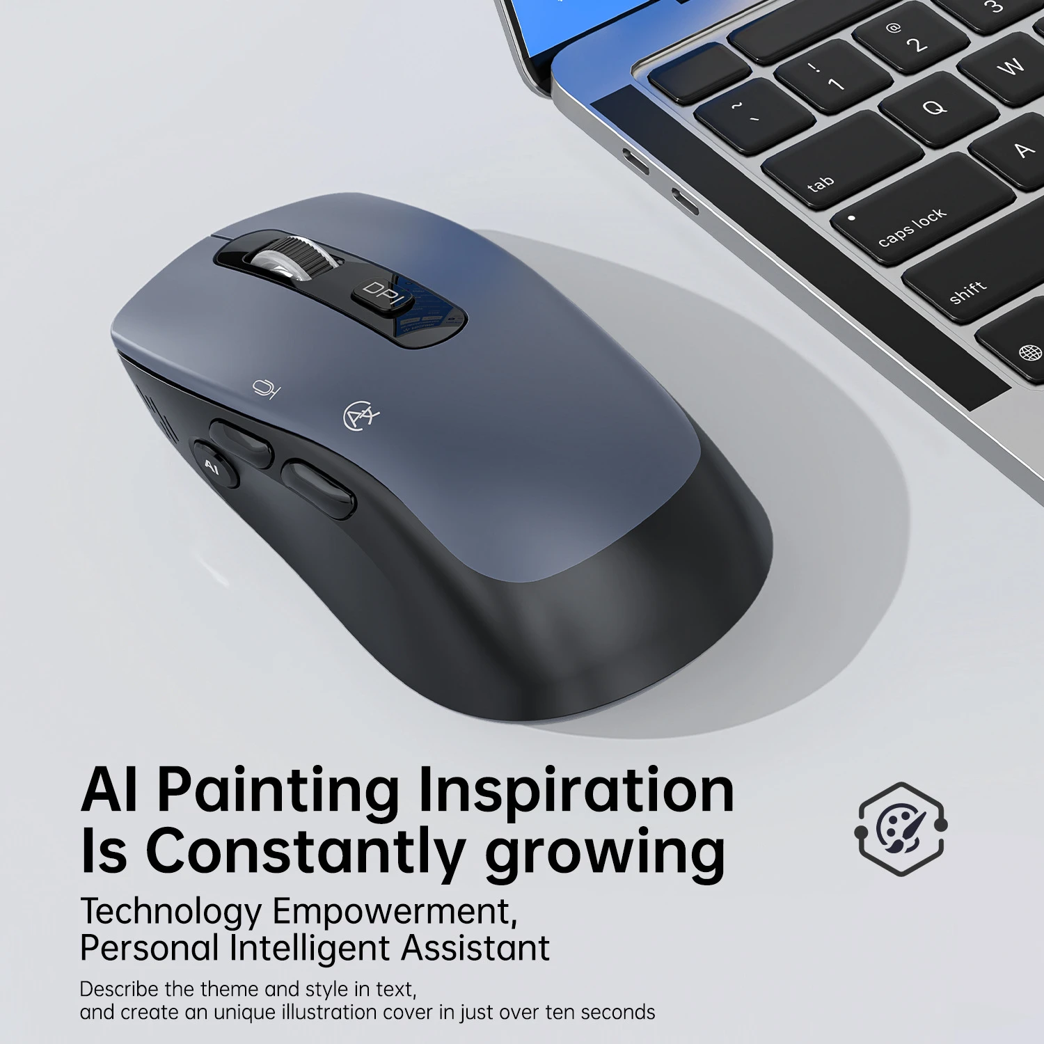 A301 AI Voice Wireless Mouse Bluetooth 2.4G Dual Mode Rechargeable AI Smart Mouse Speech Input Translation for Laptop PC