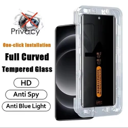 Anti Glare Spy Peep Tempered Glass For Xiaomi Redmi Note 13 14 Pro Plus Privacy Screen Protector With Automatic installer Tool