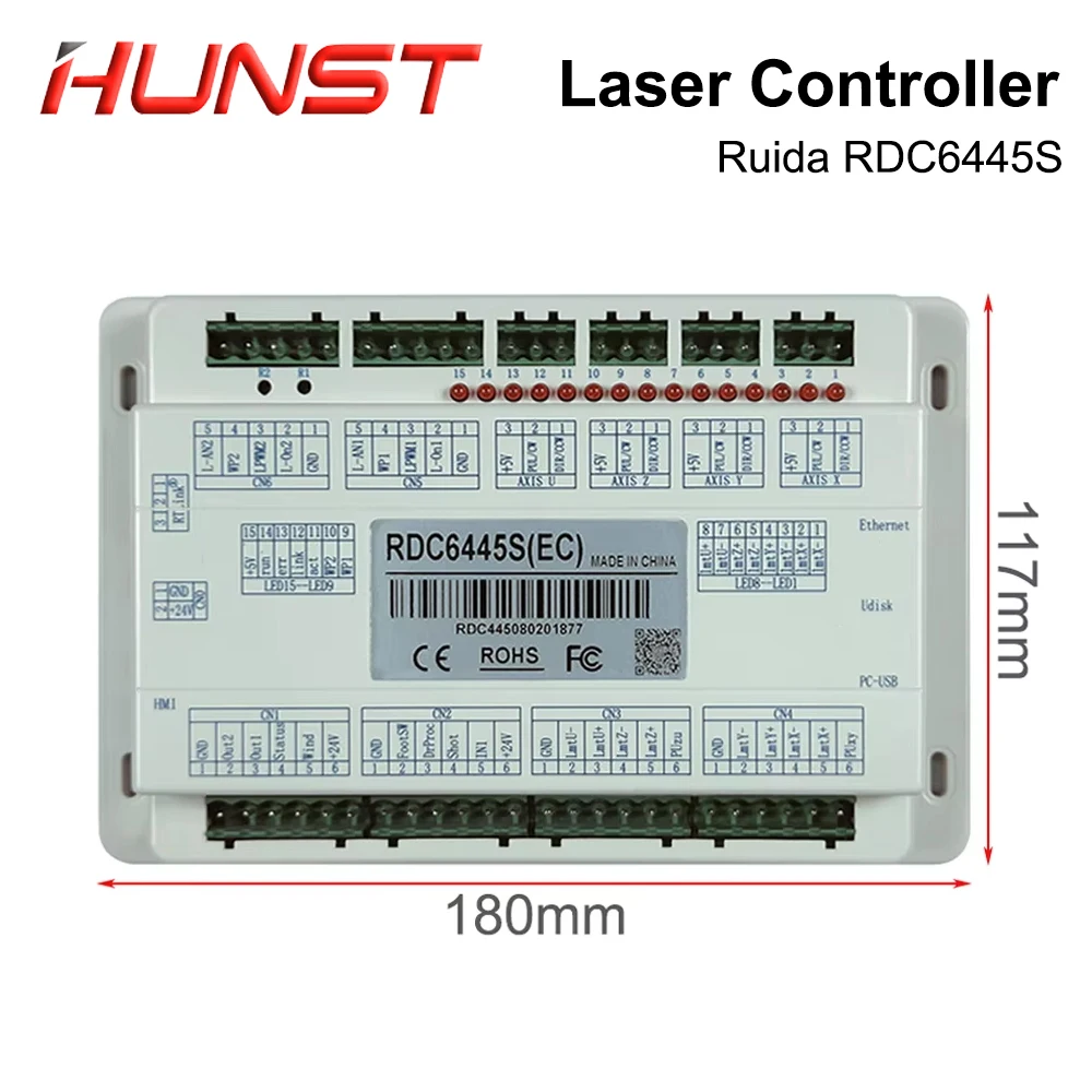 HUNST Ruida-Carte Mère pour Machine de Découpe Laser CNC, RDC6445G, CO2, RDC6445S