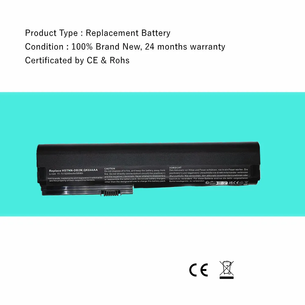 SX06 HSTNN-I92C Laptop Battery For HP EliteBook 2560p HSTNN-UB2K 2570P HSTNN-DB2K HSTNN-DB2M HSTNN-C48C HSTNN-C49C HSTNN-DB2L