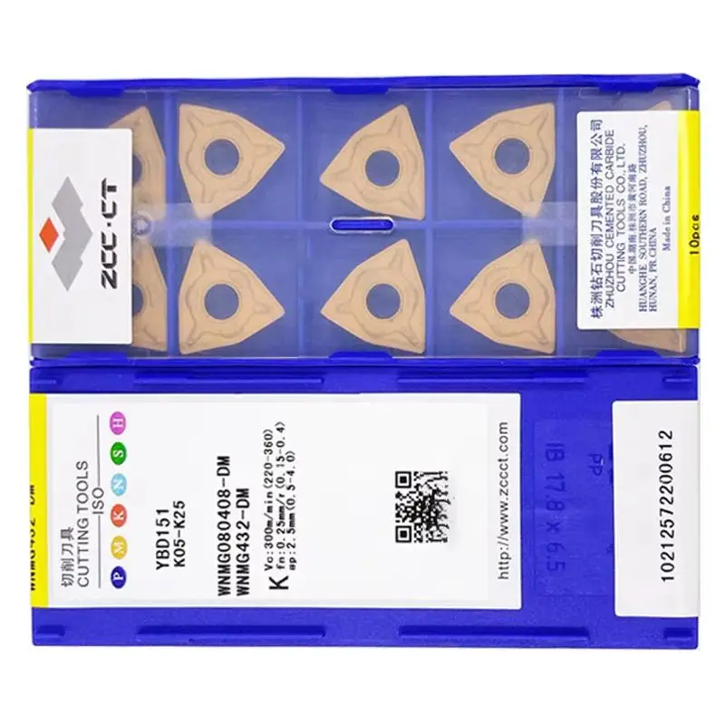 

Original ZCCCT WNMG080408-DM YBD151 YBD152 YBC251 YBC252 YBC151 YBC152 YBM251 YBC351 carbide insert for CNC Lathe Tools
