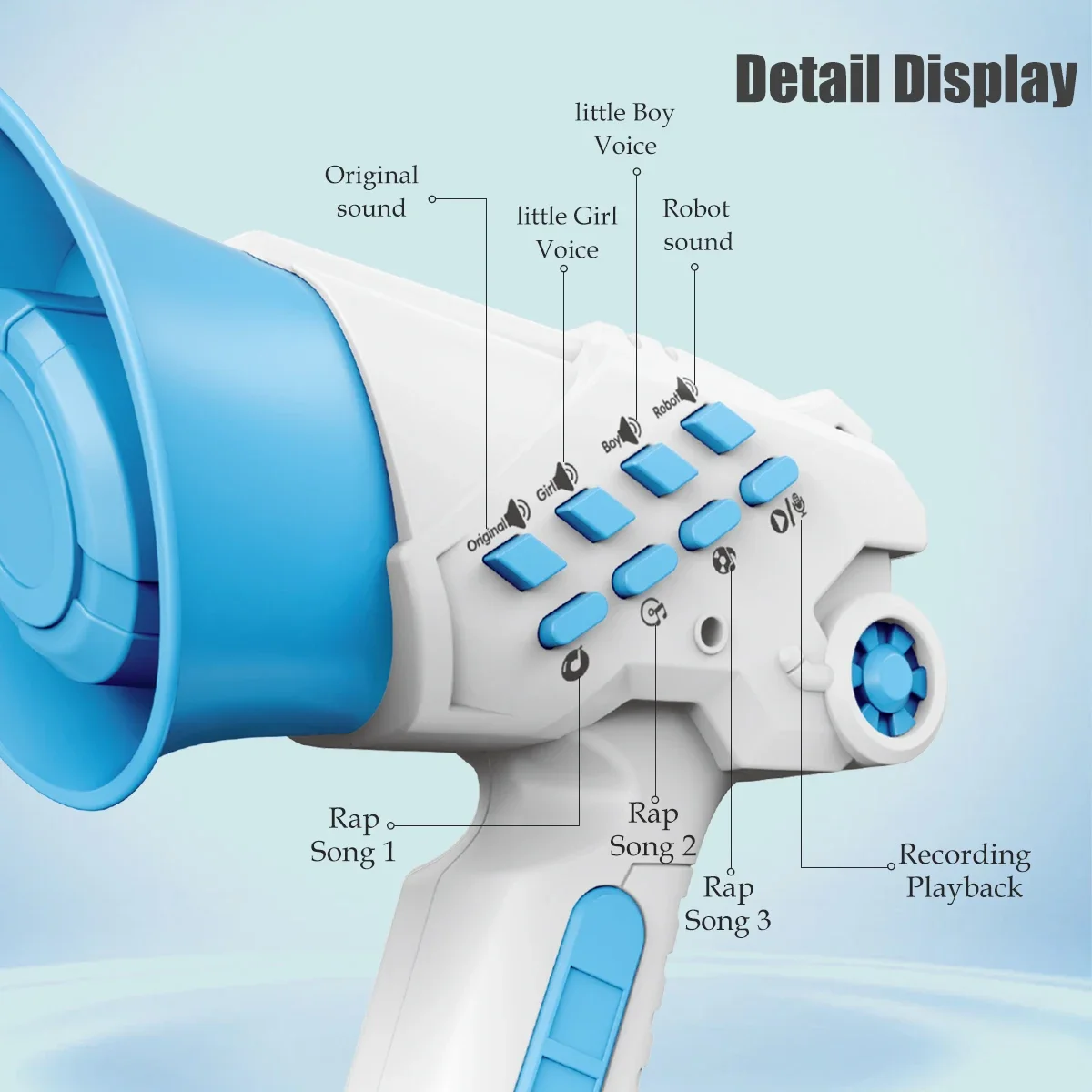 Portable Megaphone Speaker Siren Bullhorn Smart Multi Voice Changers Toys Funny Party Prank Handheld Loudspeaker