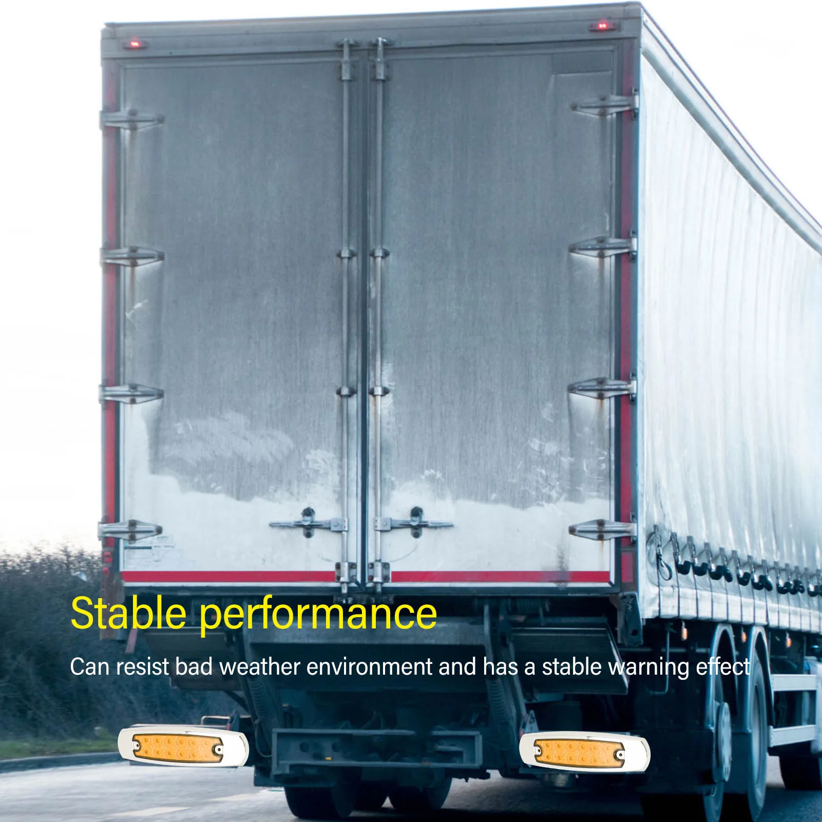 10 قطعة أضواء خلفية الفرامل 12 LED حبيبات مصباح مستديرة متفاوتة الأحجام مشرق الإضاءة مانعة لتسرب الماء مكافحة 6000K شاحنة تحذير أضواء للمقطورة