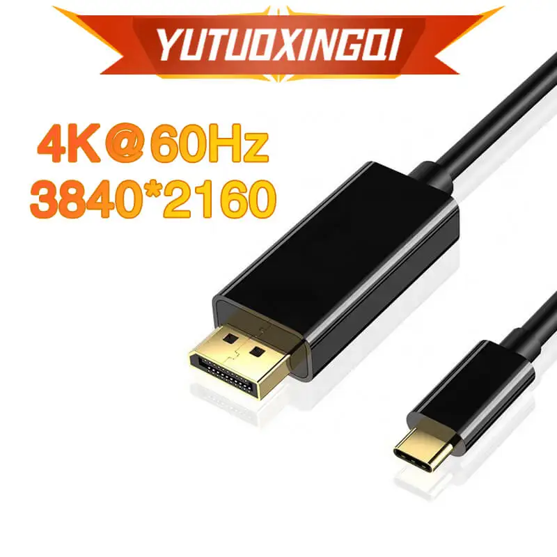 4K 60HZ Type C to DP Adapter Data Cable USB Type-c Male Converter Support Computer Laptop TV Projecto 3m