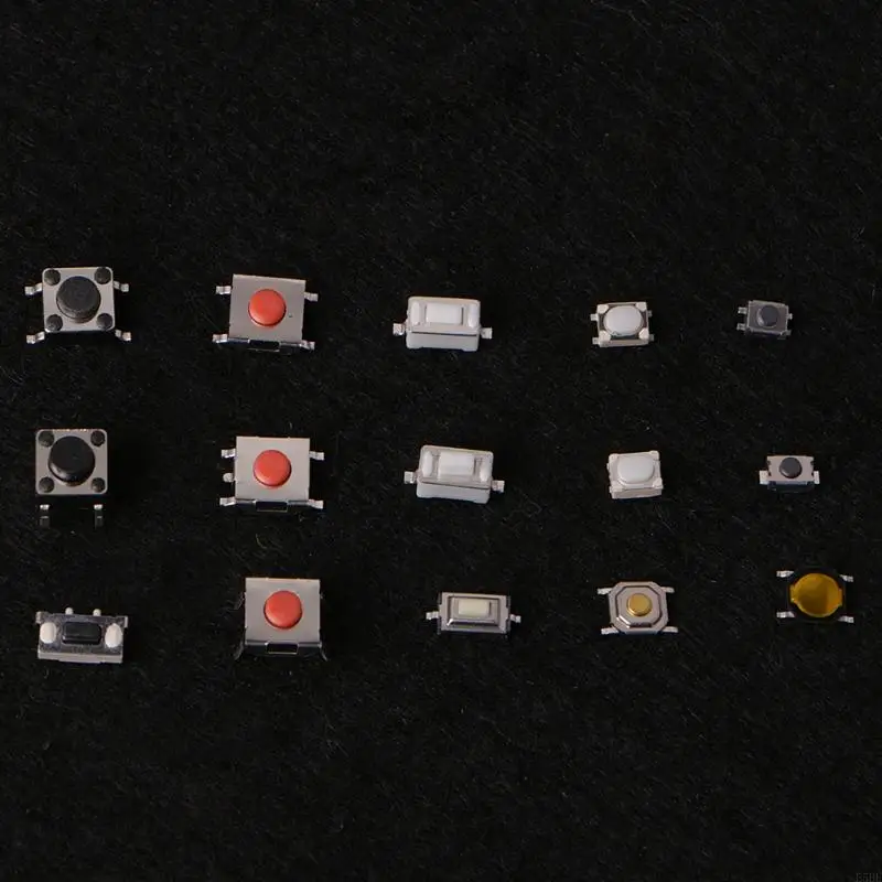 E5BE 750 Pcs 15 Value Push Button Micro Momentary Assortment