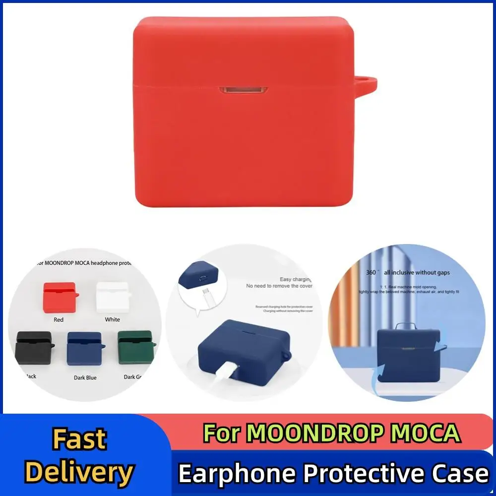 For MOONDROP MOCA Earphone Protective Cover Silicone Soft Case Shockproof Earphone Case Anti-scratch Earbuds Protector