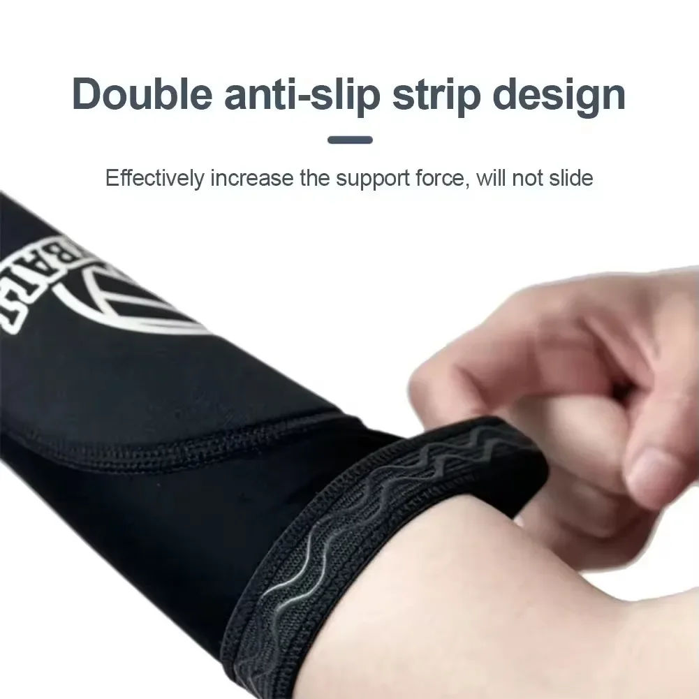 Brazalete de soporte para muñeca, prueba de compresión transpirable, entrenamiento, baloncesto, voleibol, protector de brazo deportivo elástico para ocultar tatuajes, 1 par