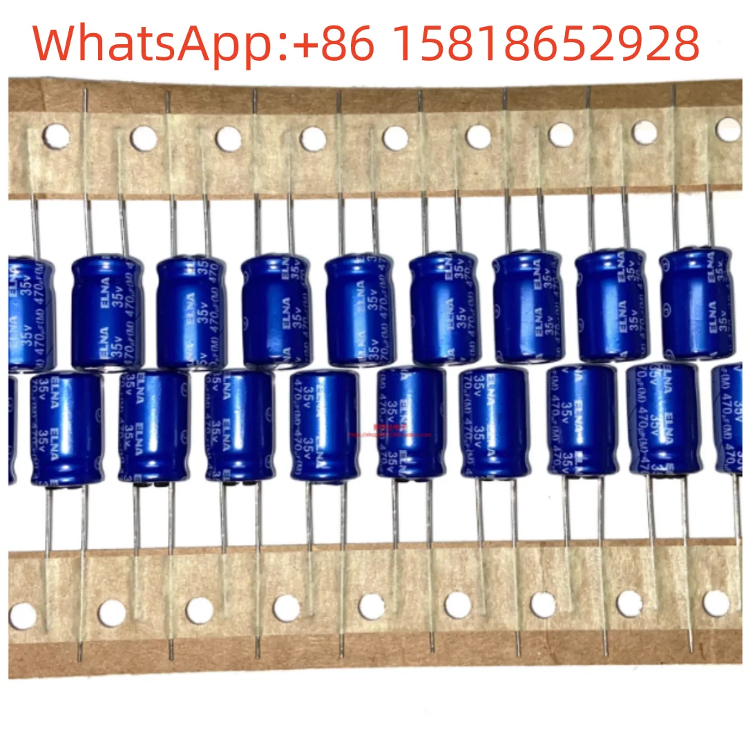 

10pcs 470UF35V Japan ELNA 35V470UF 10X16 RE3 Hi-Fi Audio Blue Robe Capacitor ELNA