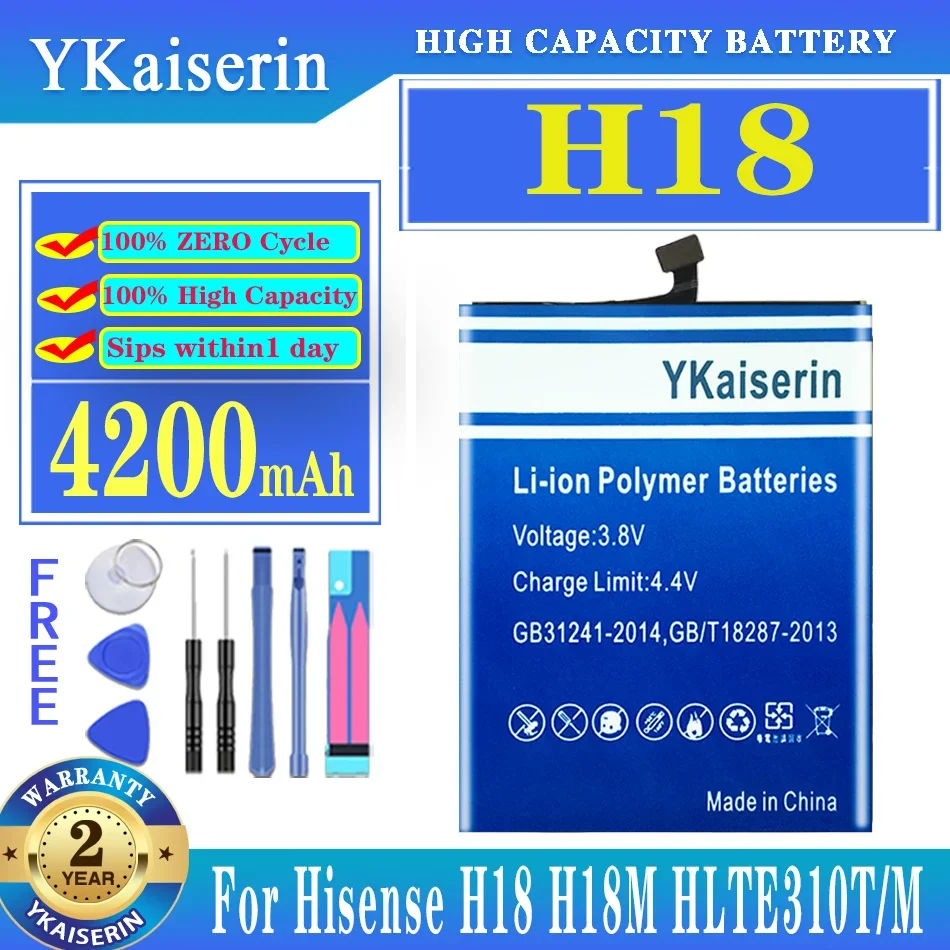 

YKaiserin 4200mAh Replacement Battery H 18 For Hisense H18M HLTE310T/M HLTE310TM H18 Mobile Phone Batteries