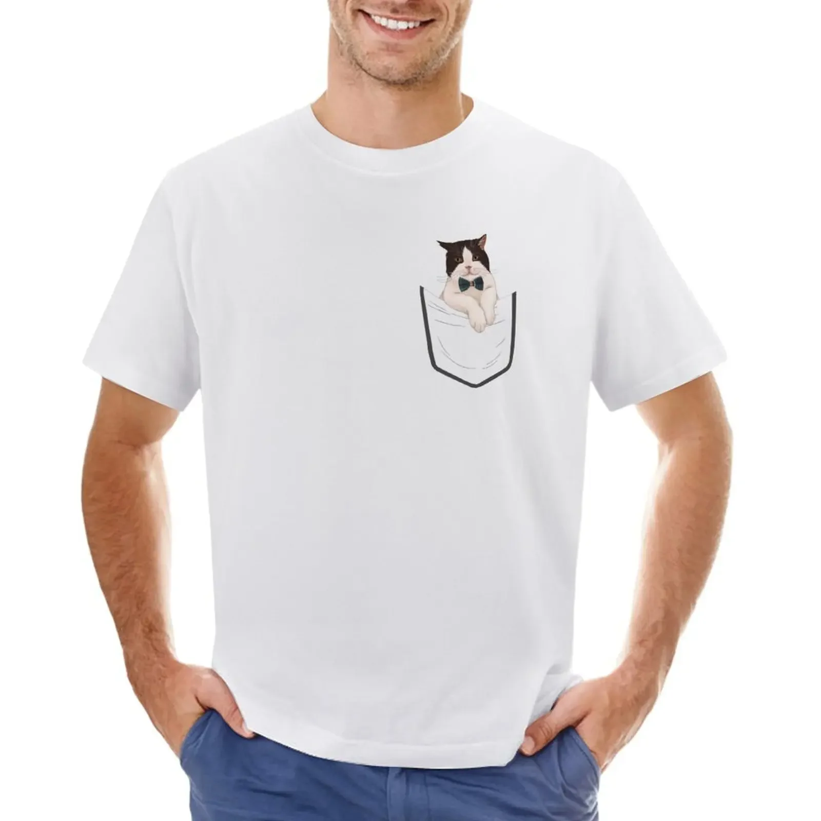 pocket chonk T-shirt boys whites cute tops t shirts for men cotton