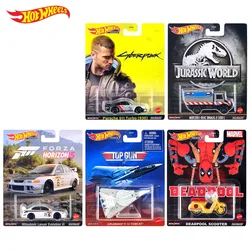 Hot Wheels Premium-Coche de entretenimiento Retro fundido a presión, juguetes para niños, Cyberpunk, Porsche, Mitsubishi, Benz, Forza, Metal Voiture, 1/64