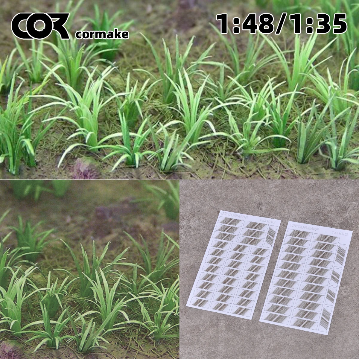 

Scale model kit Buildingplant shrub grass plants weed sand table diorama models 1/32 1:35 1/48