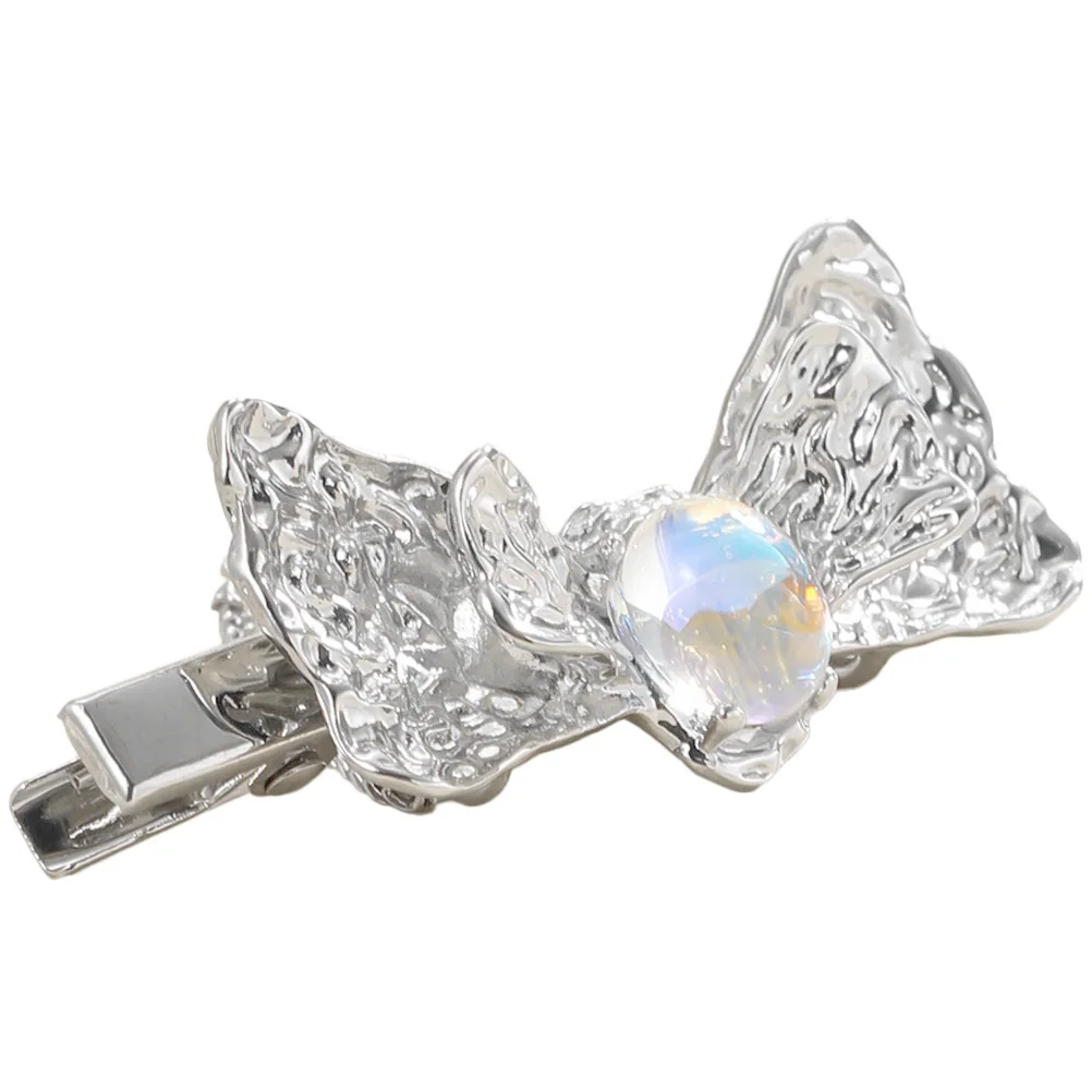 

Metal Decorative Bow Chain Duckbilled Hair Clip Stylish Hairpin for Women Girls Daily Ceremony Party Accessories