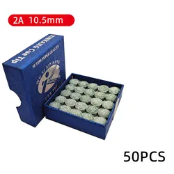 2A Grade 50pcs 10.5mm Billiard Snooker Cue Tips M Hardness Billiard Cue Accessories