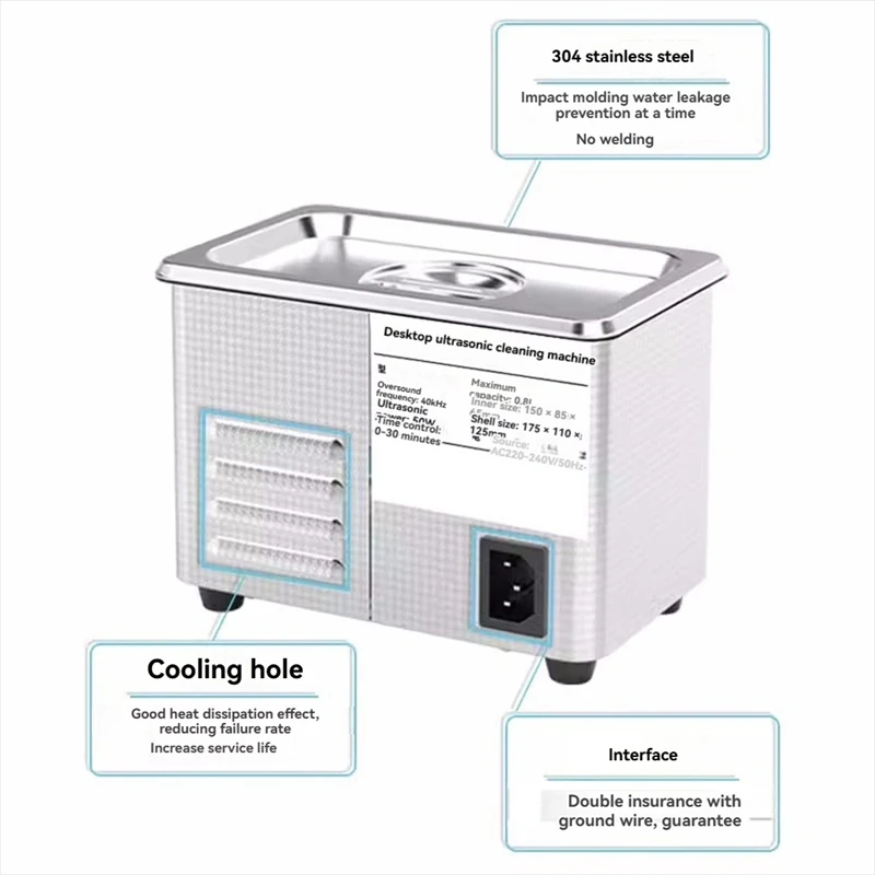 Ultrasonic Cleaning Machine Mobile Motherboard Maintenance Cleaning Glasses Industrial Parts Cleaning Machine US Plug-Y48A