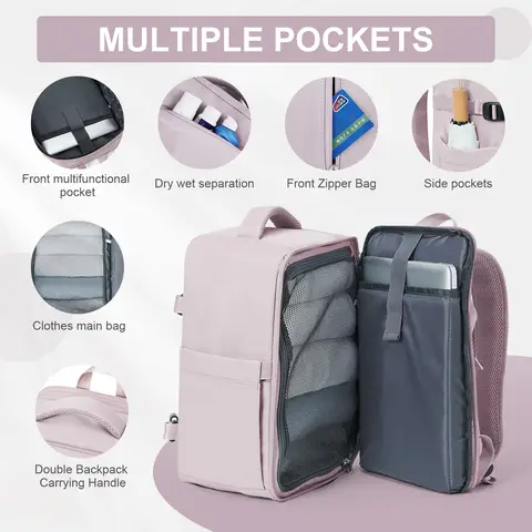 Women's Backpack Travel Suitcase Cabin Bag Aircraft Ryanair 40x20x25 Airplane Travel Bag Men Laotop Backpack Wizzair Carry On