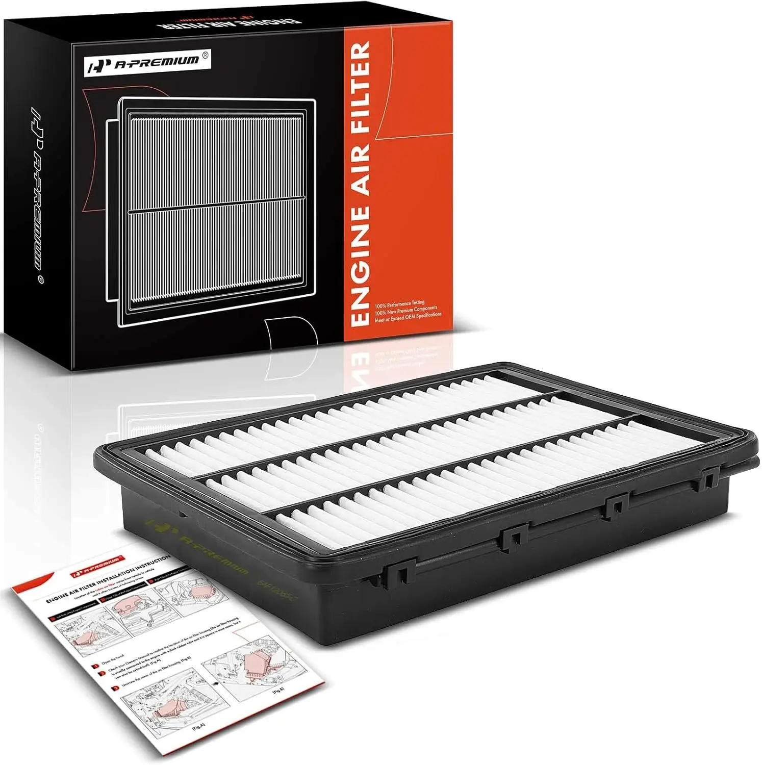 

Engine Air Filter Compatible with Hyundai & & Kia Models - Tucson 2016-2021, Sportage 2017-2022 - 1.6L 2.0L 2.4L - Rigid Panel A