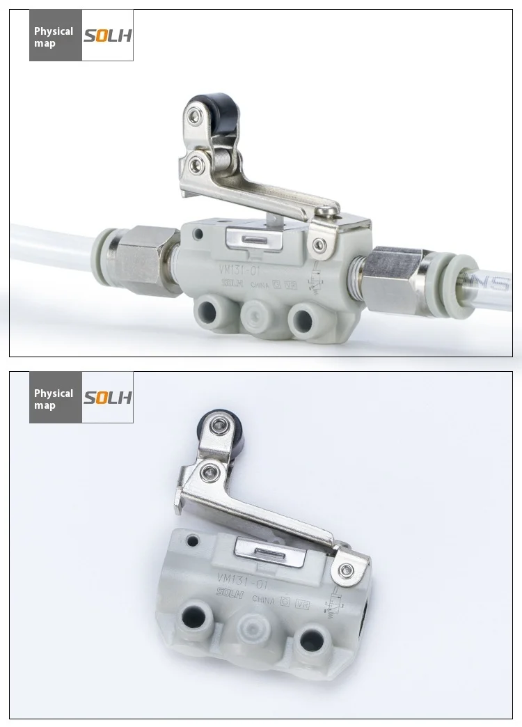 Magnetventil Pneumatic switch Two-Position Three Way Mechanical Valve Roller Hand-operated valves VM131-01-01A Pneumatik — Detail 4