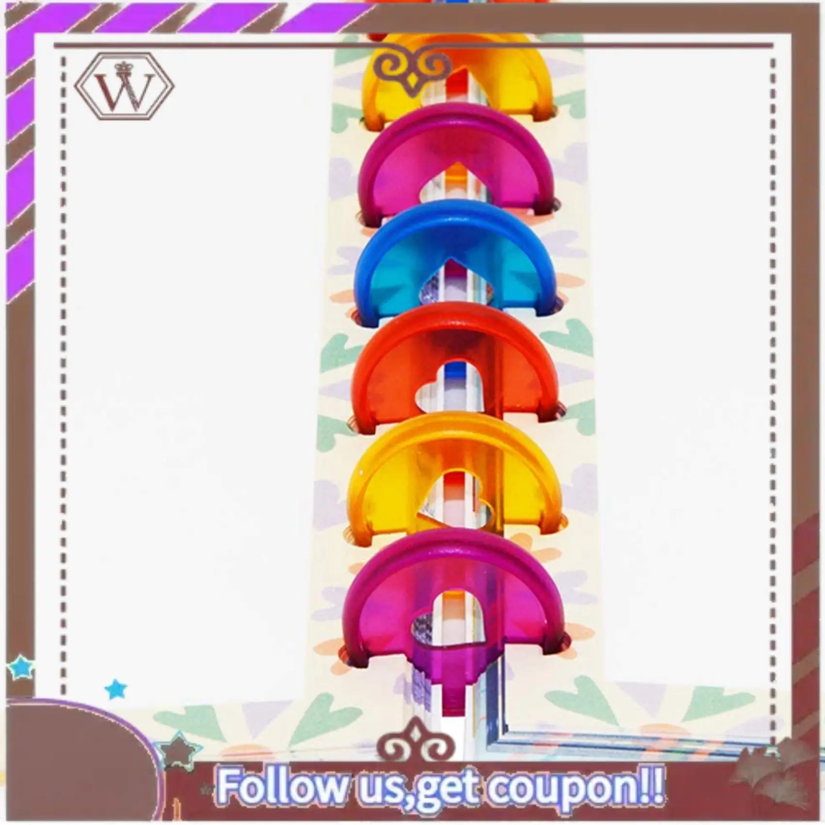 ABBG-120 Pcs 24Mm Plastic Book Binding Discs, Discbound Expansion Discs, Heart Binder Rings Mushroom Hole For DIY Notebooks