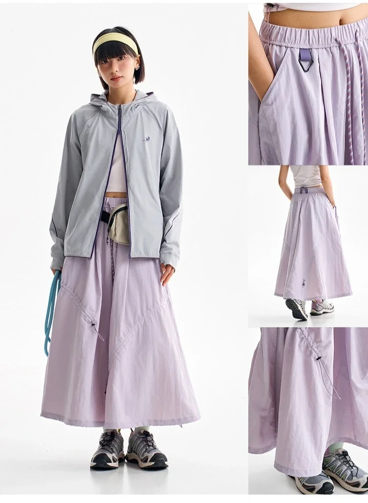 Multifunktionale Tech-Hose für Damen mit wandelbarem Saum, Tragegriff hinten, leicht, wasserabweisend, für Stadt und Outdoor, elastischer Bund. – Detail 11