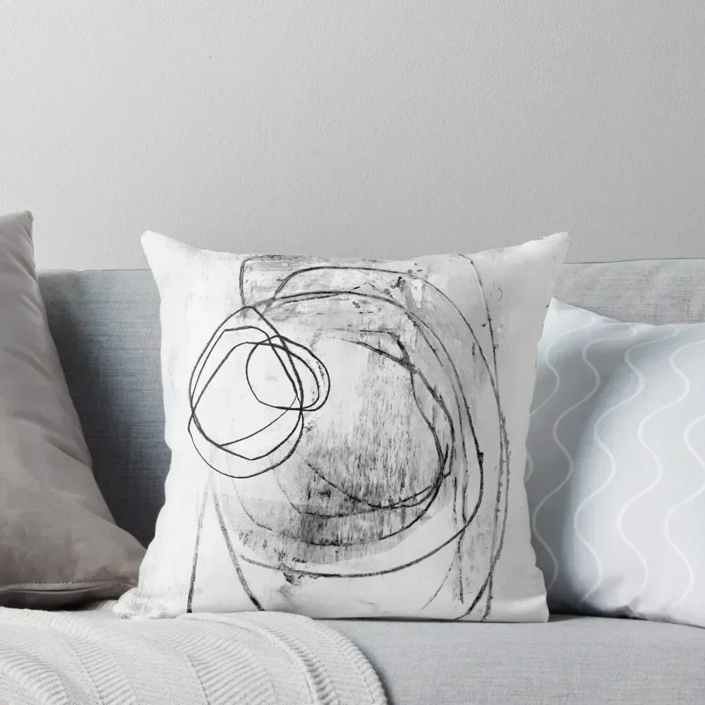 Black and White Abstract Painting Scribble Throw Pillow Pillowcases Cushion Covers Sofa Sofa Cover pillow