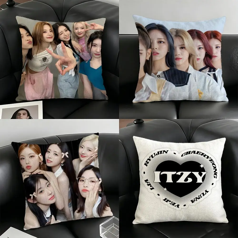 I-T-Z-Y BAND Pillow Case Linen Pillow Covers Cover For Couch Living Room Bench Patio Floor Linen Home Decor