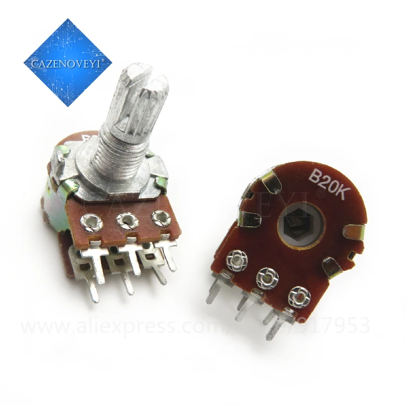5pcs/lot B1K B2K B5K B10K B20K B50K B100K B500K B1M 6Pin Shaft WH148 Potentiometer 1K 2K 5K 10K 20K 50K 100K 500K 1M image 5