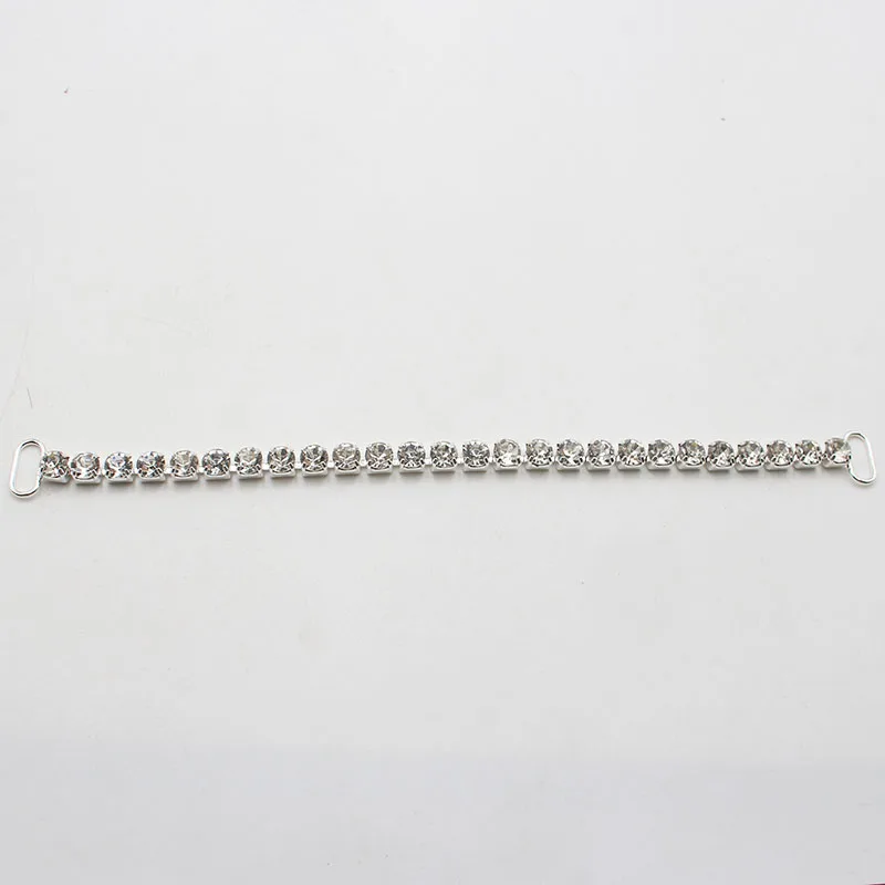 10Pcs 12*160MMmSingle Row S20 Rhinestone Decoration Chain/Bikini Connector Buckles For Shoulder Strap Clothing Dress Accessorie