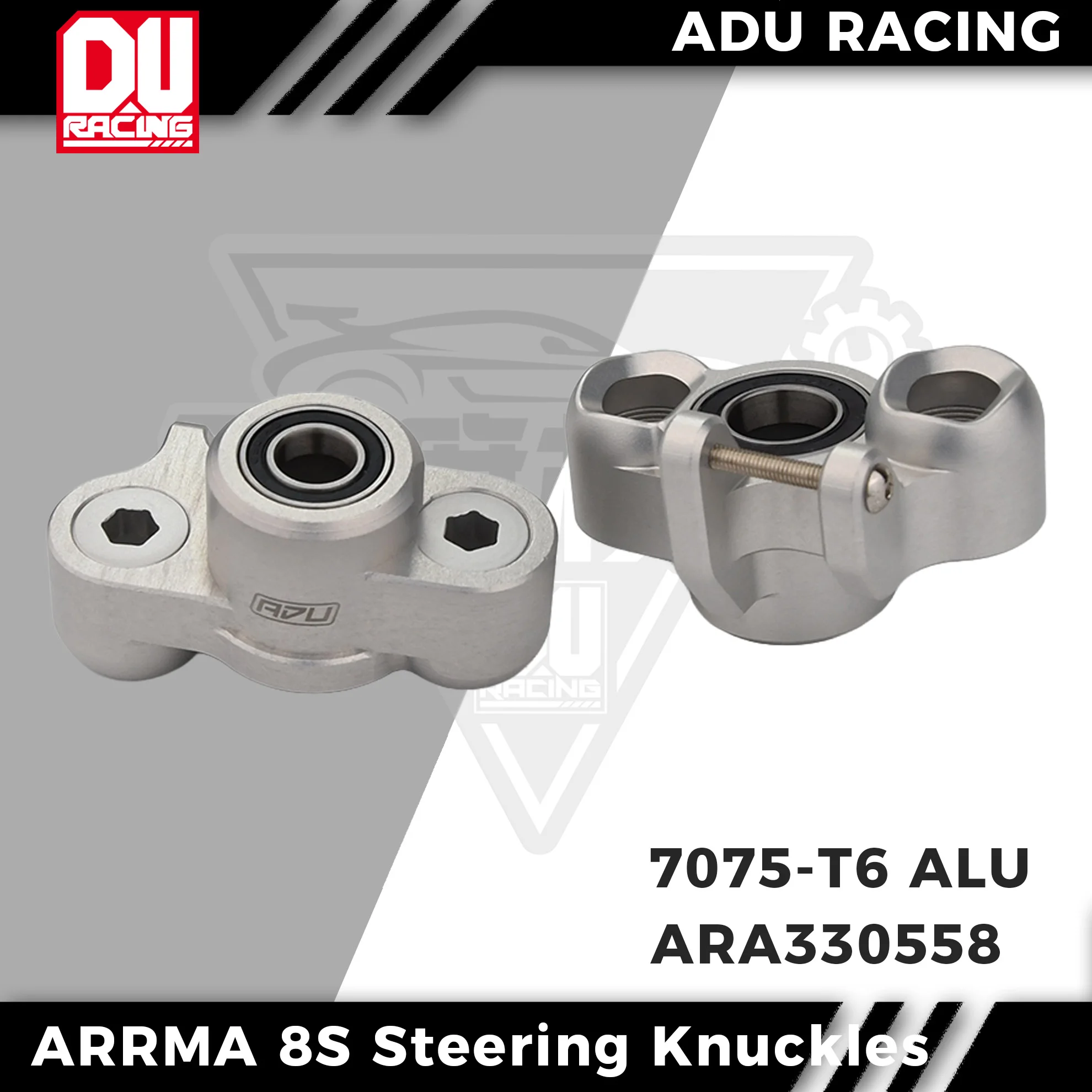 ADU RACING 7075-T6 ALU Steering Knuckles FOR ARRMA 8S 1/5 KRATON OUTCAST ARA330558