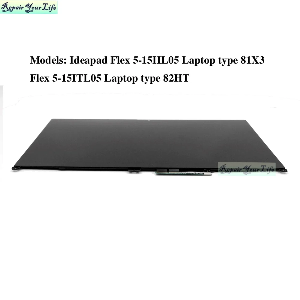 Imagem -04 - Conjunto Genuíno da Tela do Lcd do Portátil para Lenovo Ideapad Flex 515iil05 tipo 81x3 5-15itl05 82ht com Moldura do Digitador 5d10s39643