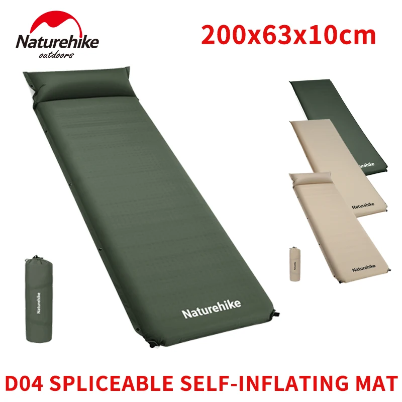

Naturehike Self Inflating Air Mattress Thickened 10cm Automatic Inflatable Cushion Camping Outdoor Hiking Splicable Sleeping Bag